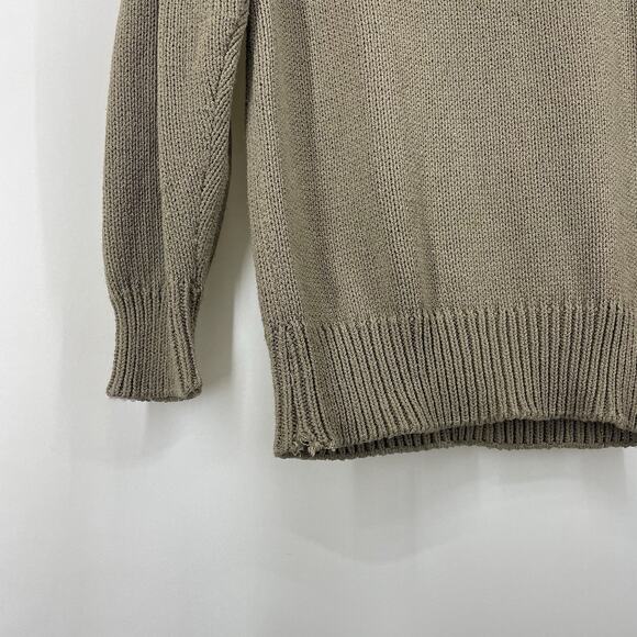 Angenie Size S Vintage Pullover Sweater Wool Angora Blend Nordic Mountains Tan - Picture 6 of 7